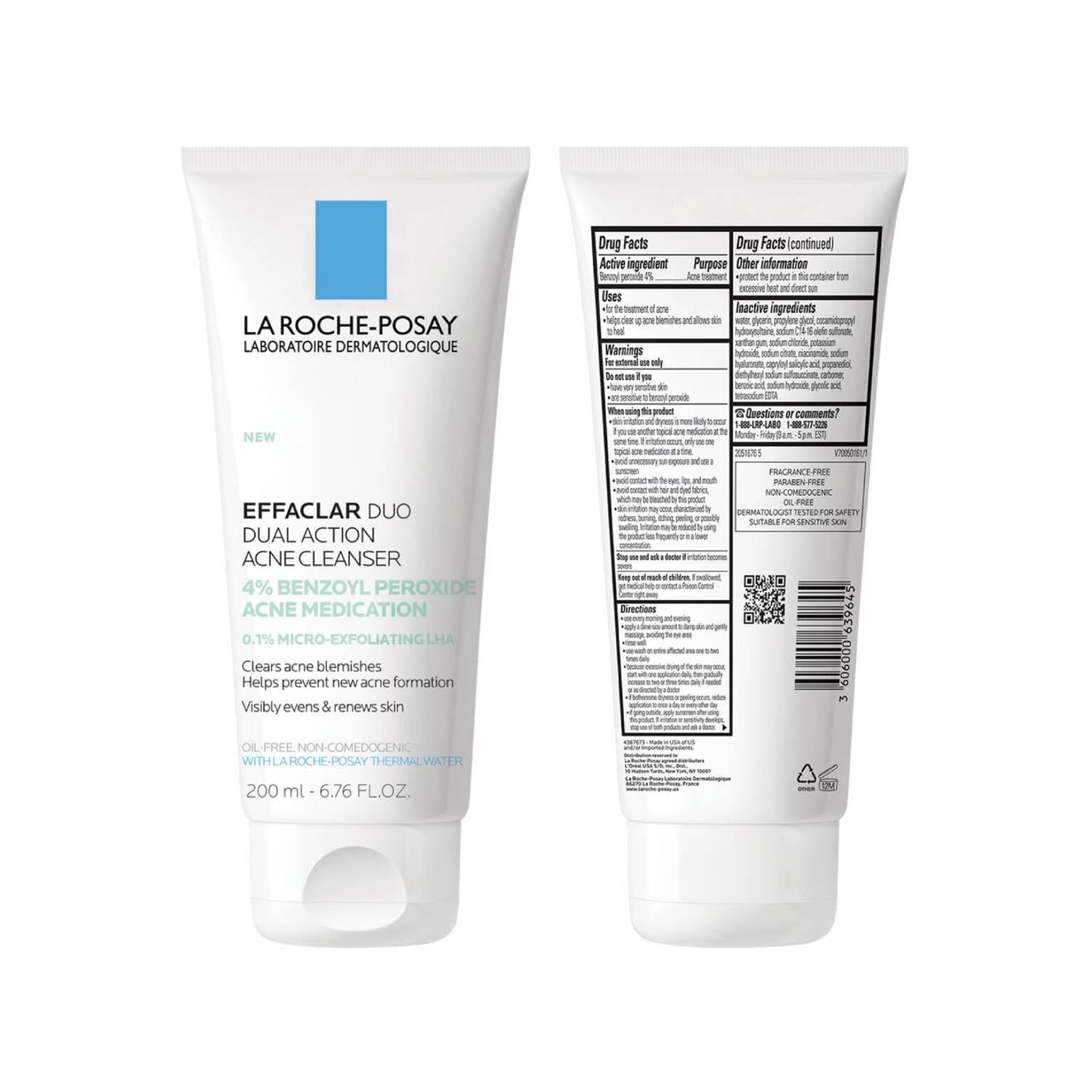 effaclar-dual-action-acne-face-wash-with-4-benzoyl-peroxide-w1 LaRochePosay-Product-Skincare-Effaclar-Duo-Dual-Cleanser-200ml-3606000639645-ATF-PIM-packshot-texture.jpg